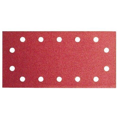 Bosch Accessories 2609256B30 Feuilles abrasives pour Ponceuses vibrantes 115 x 280 Nombre de trous 14 Grain 180 Lot de 10 feuilles