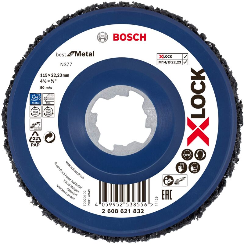 Bosch - Accessories 2608621832 mola per lucidare Diametro 115 mm ø foro 22.23 mm 1 pz.
