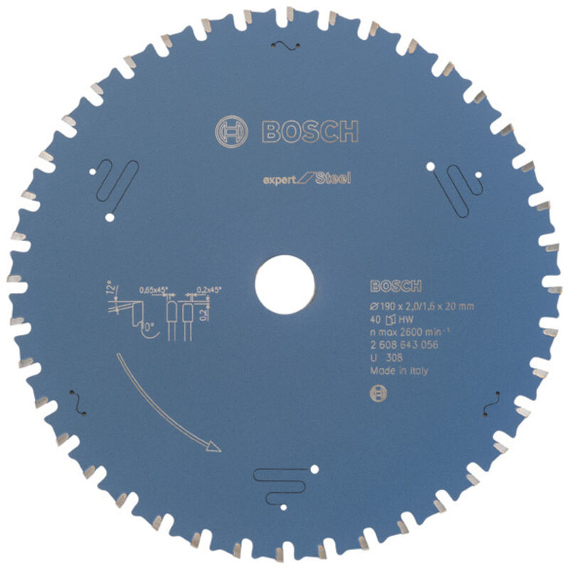 Bosch - 2 608 643 056 - Expert per lama circolare in acciaio (190 x 20 x 2,0 mm, 40)