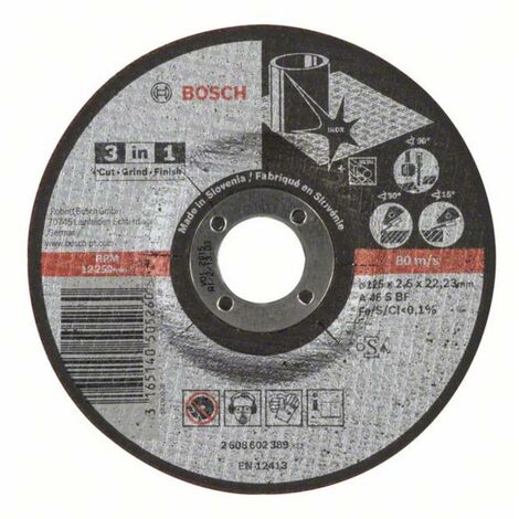 Bosch Accessories Bosch Power Tools 2608602389 Disque à tronçonner à moyeu déporté 125 mm 1 pc(s) métal