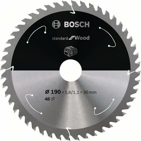 Bosch Accessories Bosch Power Tools 2608837710 Lame de scie circulaire au carbure 190 x 30 mm Nombre de dents: 48 1 pc(