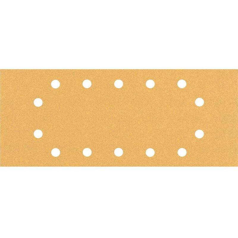 Professional 10x Carte abrasive Expert C470 con 14 fori (per Legno duro, Vernice su legno, 115x280 mm, Grana 100, accessorio Levigatrice orbitale)