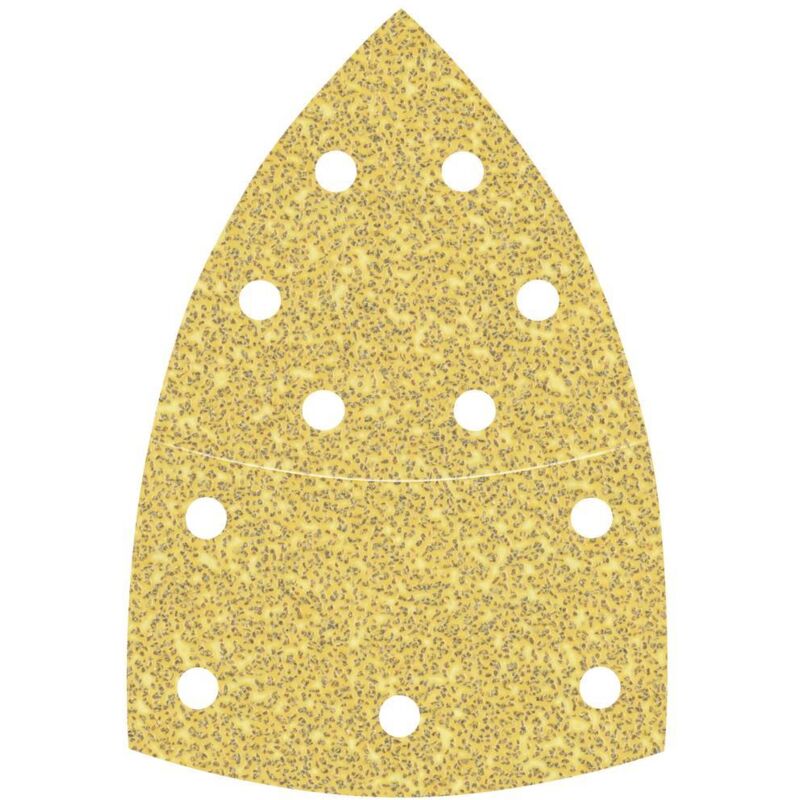 Bosch Professional 10x Carte abrasive Expert C470 con 11 fori (per Legno duro, Vernice su legno, 102x62, 93 mm, Grana 40, accessorio Levigatrice