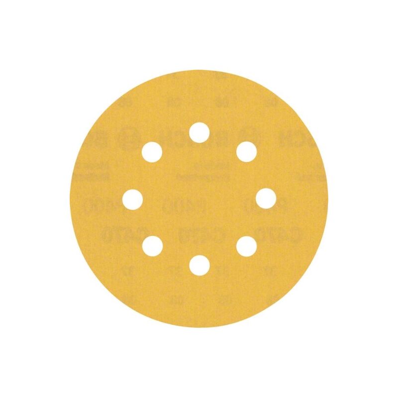 Bosch Professional 50x Expert C470 con 8 fori (per legno duro, vernice su legno, Ø 125 mm, grana 400, accessori per levigatura eccentrica)