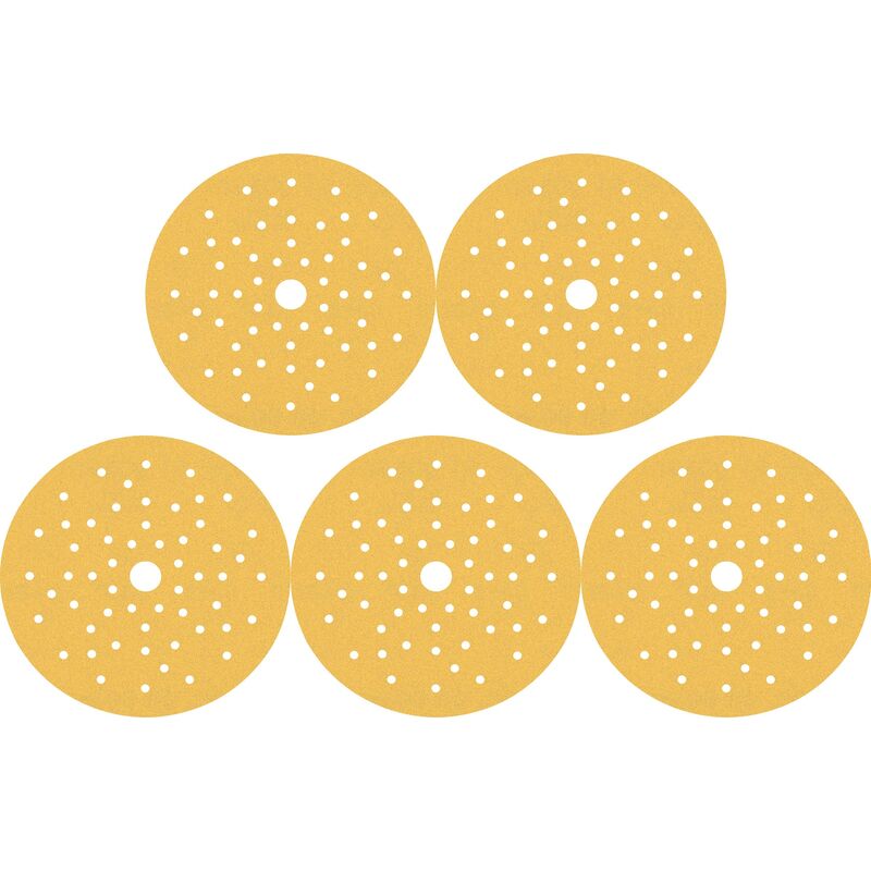 Professional 5x Carte Abrasive Expert C470 Multiforo per Legno Duro, Vernice su Legno, ø 125 mm, Grana 240, Accessorio Levigatrice Rotoorbitale