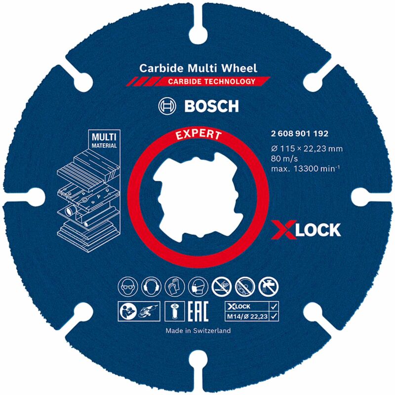 Image of Disco da taglio Expert Multi Wheel x-lock Bosch 2608901193 125 mm 2223 mm