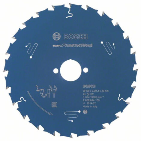 Bosch Accessories Expert for Construct Wood 2608644139 Kreissägeblatt 190 x 30 x 1.3 mm Zähneanzahl: