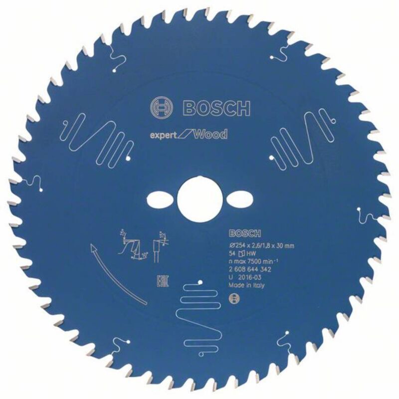 Bosch - carbide Lame de scie circulaire Expert for Wood 254 x 30 x 2,6 54 dents