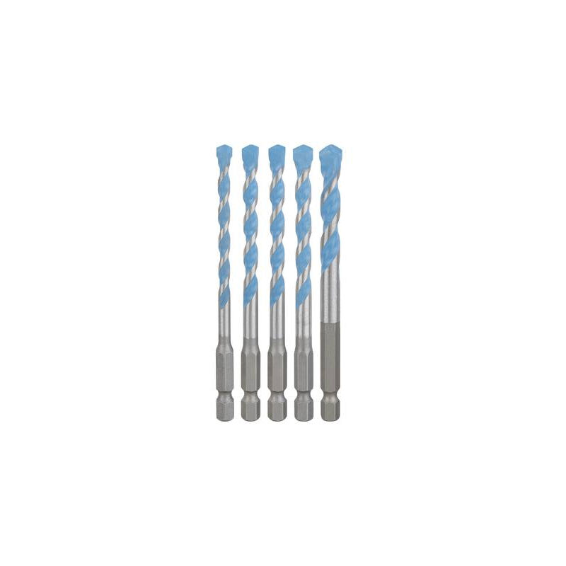 Bosch Accessories Expert Multiconstruction Hex-9 2608900586 Jeu De Forets Polyvalents 5 Pièces 5.5 Mm, 6 Mm, 6 Mm, 7 Mm, 8 Mm Ti