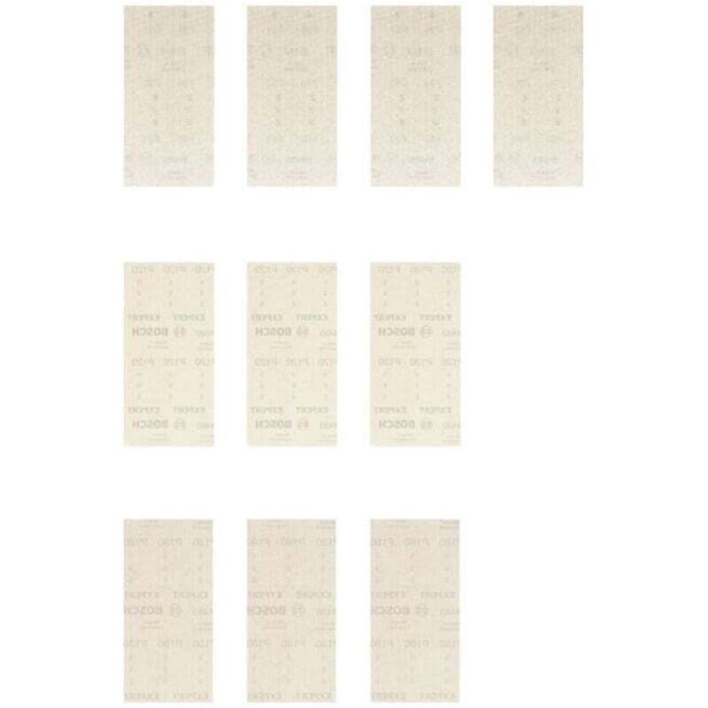 Bosch - set de grilles abrasives accessories expert M480 2608901206 perforé grain num 80, 80, 80, 80, 120, 120, 120, 180, 180, 180