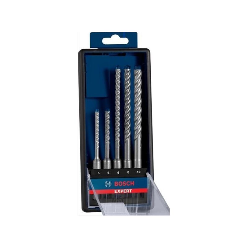 Set di 5 punte per calcestruzzo Bosch SDS-Plus 7X Expert 5/6/6/8/10mm - 2608900197