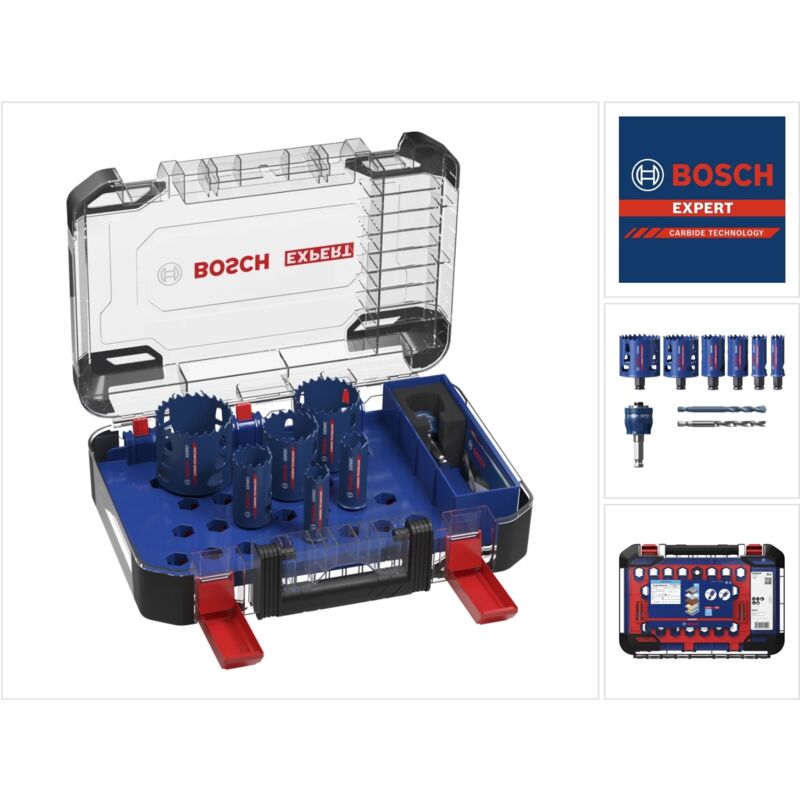Bosch - Set di 6 punte in metallo duro multimateriale Ø22/25/35/51/60/68 - 2608900445