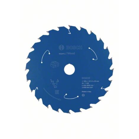 Bosch Accessories Lama Per Sega Circolare Expert For Wood (Legno, 165 x 20 x 1.5 mm, 24 Denti, Accessorio Per Sega Circolare A Batteria)