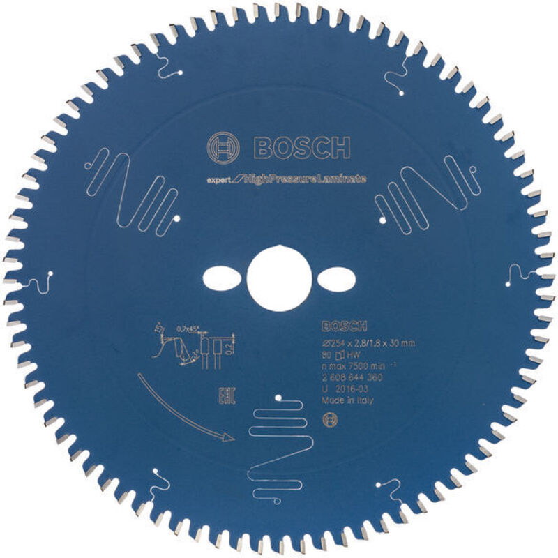 Bosch - Expert for High Pressure Laminate Lama circolare 254 x 30 x 2,8 mm 80 denti (2608644360)