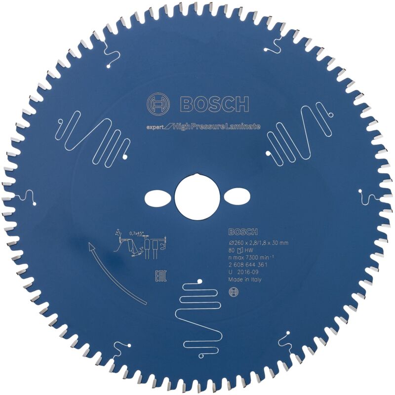 Lama circolare Expert per laminato ad alta pressione, 260 x 30 x 2,8 mm, 80