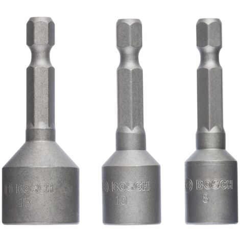 Bosch Accessories Llaves vaso 8,10,13mm: 50 mm:set 3uds