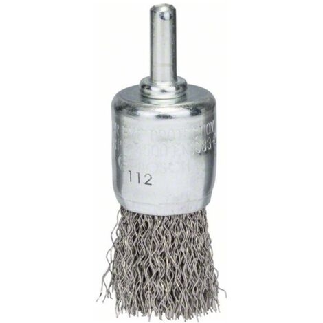 Bosch Accessories Pinselbürste, gewellt, rostfrei, 0,3 mm, 25 mm, 4500 U/ min  Schaft-Ø 6 mm 2608622