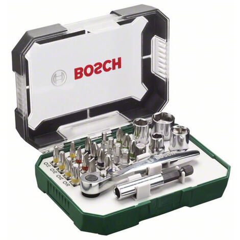 Bosch Schrauberbit- und Ratschen-Set, 26-tlg.