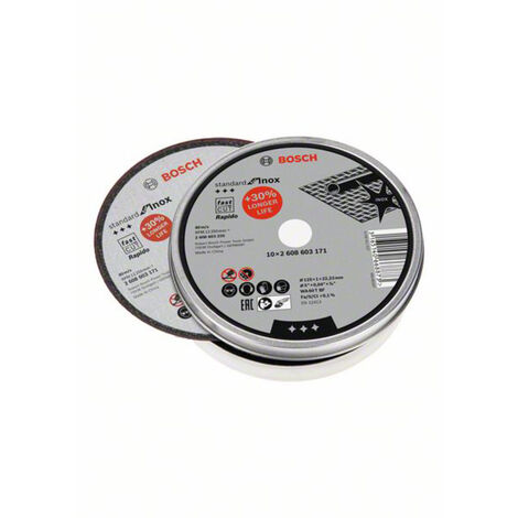 BOSCH Trennscheibe Rapido Standart for Inox 125mm 10er VE 2608603255