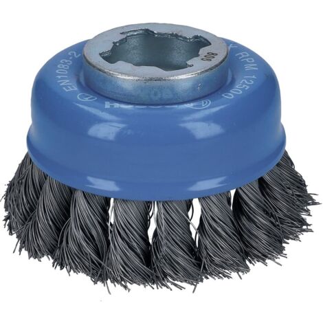 Bosch Accessories Spazzola a tazza X-LOCK 75 mm, filo di acciaio intrecciato X-LOCK 2608620726 1 pz.