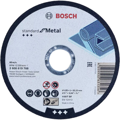 Bosch Accessories Standard for Metal 2608619768 Trennscheibe gerade 125 mm 1 St. Metall