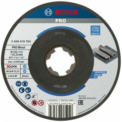 BOSCH ACCESSORIES STANDARD FOR METAL 2608619783 DISQUE À TRONÇONNER À MOYEU DÉPORTÉ 125 MM 1 PC(S) MÉTAL
