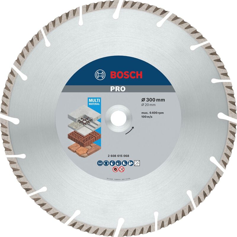 Bosch - Disque à tronçonner diamanté pro Multi Material 300 x 20 mm - 2608615068