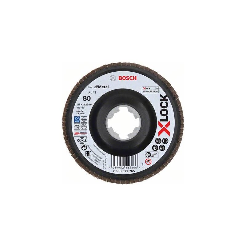 Bosch Accessories 2608621765 X-Lock Disque Segmenté Diamètre 115 Mm 1 Pc(S)