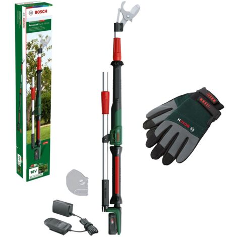 Bosch Advanced Prune 18V-45 Cordless Tree Pruner 18v Cutter Hedge 2.0Ah + Gloves