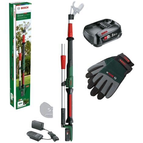 Bosch Advanced Prune 18V-45 Cordless Tree Pruner Cutter Hedge 2x 2.0Ah + Gloves