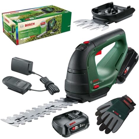 Bosch Advanced Shear 18V-10 Cordless Garden Pruner 18v Hedge 2 x 2.0Ah +Gloves