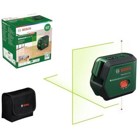 Bosch AdvancedLevel 2G laser croisé vert précision ±0,4 mm/m