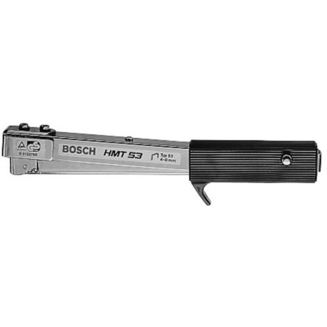 Bosch – Agrafeuse-cloueuse à main 2609255860 Type 53 – Longueur agrafes 4-8 mm – Déclenchement par frappe pour fixation rapide – Poignée ergonomique - HMT53