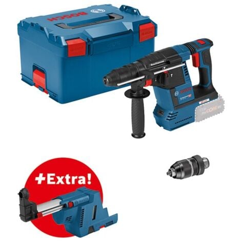 Bosch Akku-Bohrhammer GBH 18V-26 F ohne Akku und Ladegerät GDE 18V-16 in L-BOXX 238