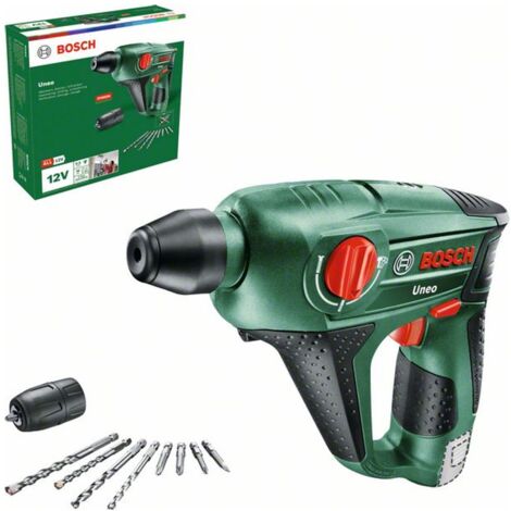 Bosch Akku-Bohrhammer Uneo, Solo Version, incl. Zubehör, Karton