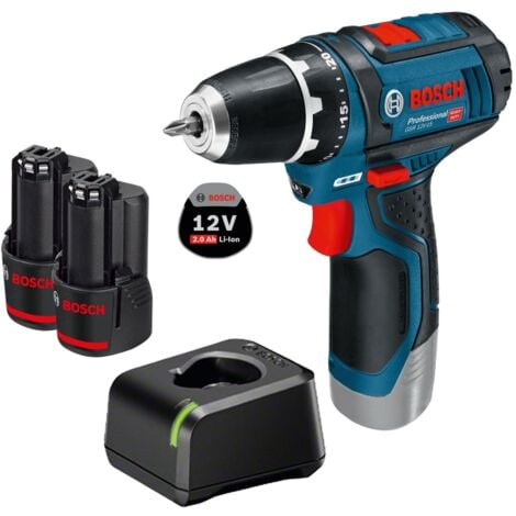 Bosch Akku-Bohrschrauber GSR 12V-15 / 2x 2,0 Ah Akku + Ladegerät - 060186810C