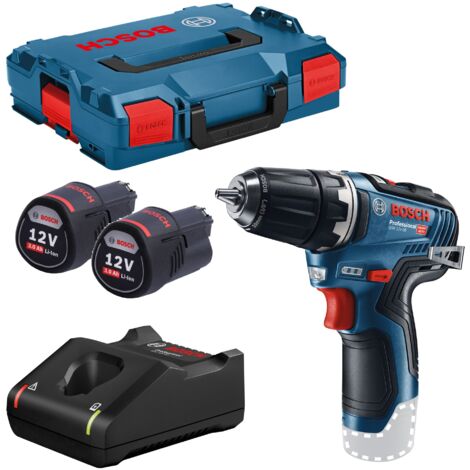 Bosch Akku-Bohrschrauber GSR 12V-35 12 V / 2x 3,0 Ah Akku + Ladegerät in L-Boxx - 06019H8002