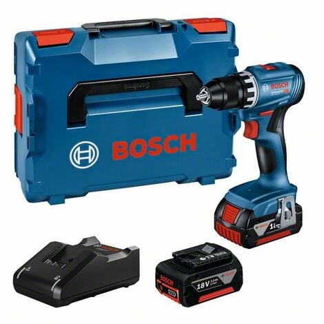 Bosch Akku-Bohrschrauber GSR 18V-45, 2 Akku GBA 18V 3.0Ah, Ladg. in L-BOXX