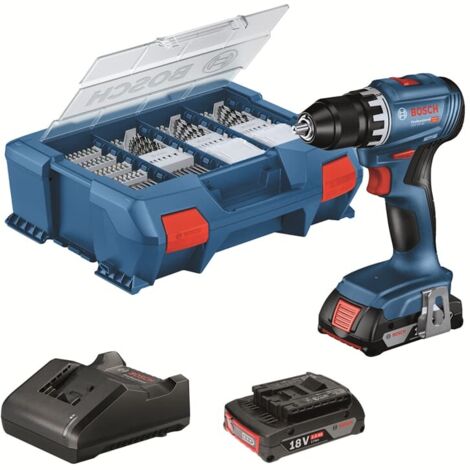 Bosch Akku-Bohrschrauber GSR 18V-45 2x 2,0 Ah Akku + Ladegerät in L-Case Pick&ampClick - 06019K3205