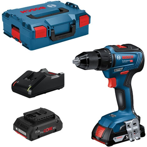 Bosch Akku-Bohrschrauber GSR 18V-55 mit 2x 4,0 ProCORE Akkus + Lader in L-BOXX