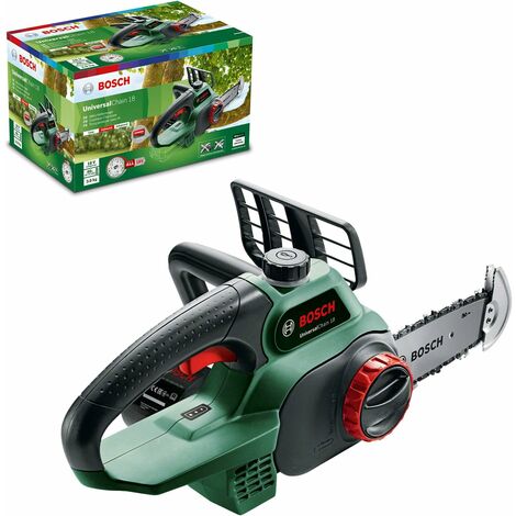 Bosch Akku Kettensäge UniversalChain 18 (ohne Akku, 18 Volt System, Schwertlänge 20 cm) - grün