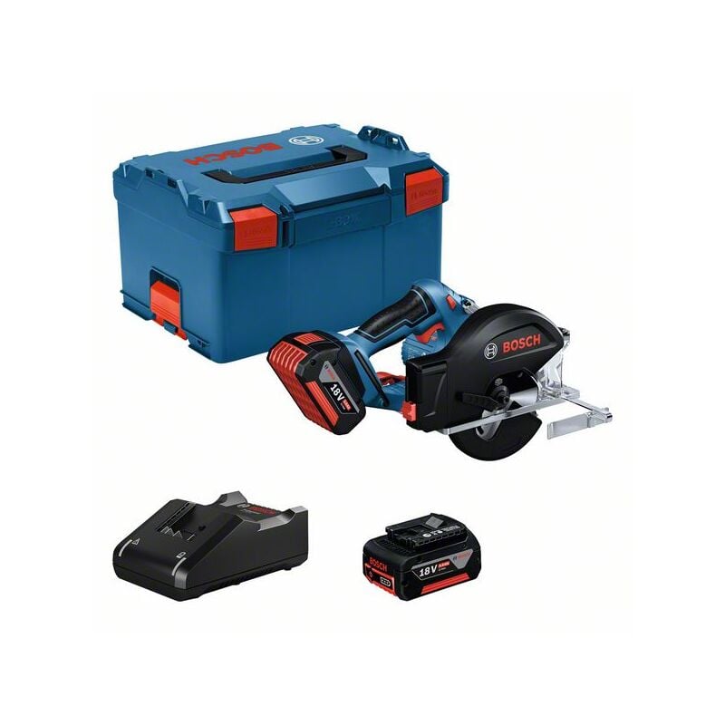 Bosch - gkm 18V-50 Akku Metall Handkreissäge 18 v 136 mm 06016B8002 + 2x Akku 5 Ah