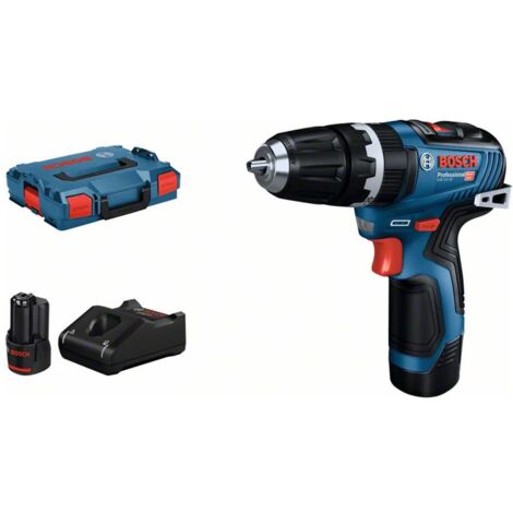 Bosch Akku-Schlagbohrschrauber GSB 12V-35, incl. 2x Akku GBA 3 Ah, Schnellladegerät, Zubehör, L-BOXX