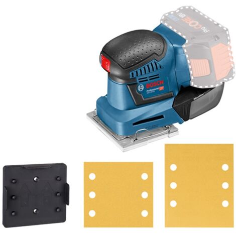 Bosch Akku-Schwingschleifer GSS 18V-10 + Grundpl. ohne Akku ohne Lader im Karton
