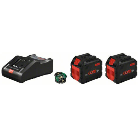 Bosch Akku Starter-Set: 2 x ProCORE 18 Volt 12,0 Ah GAL 18V-160 C und GCY 30-4