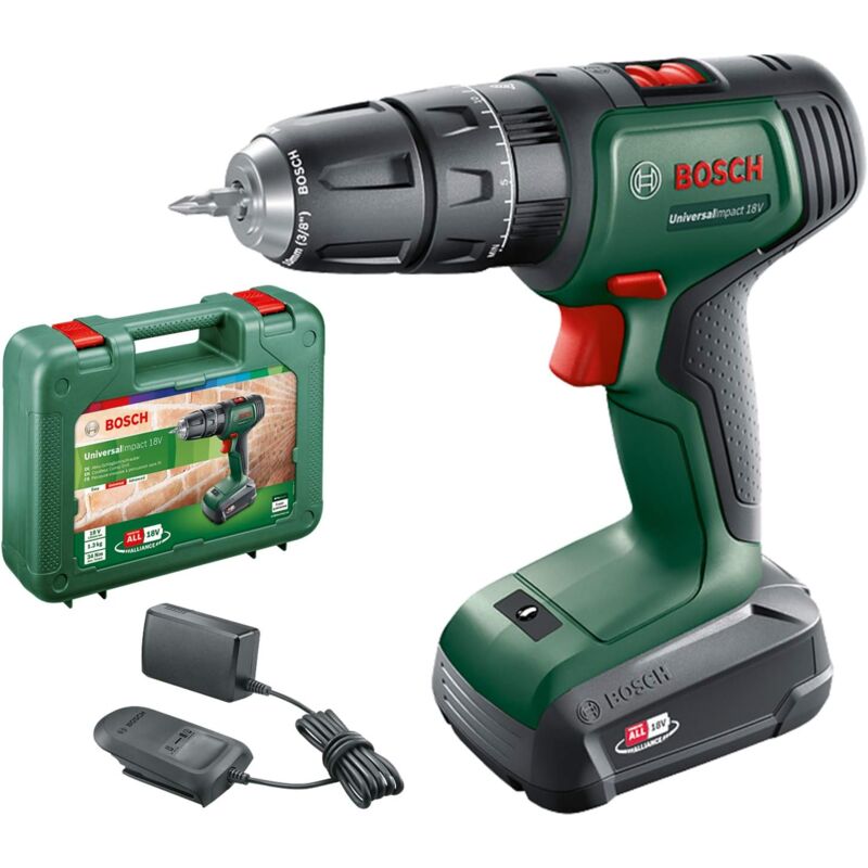 Image of Akkuschrauber UniversalImpact 18V (1 Akku, 18 Volt System, BohrØ in Holz 30 mm) - Bosch