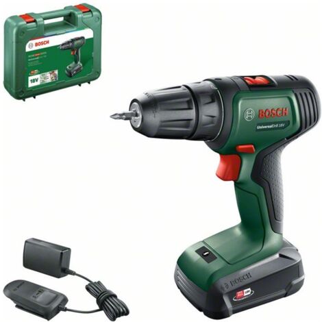 Bosch Akkuschrauber UniversalDrill 18V (1 Akku, 18 Volt System, SchraubØ in Holz 30 mm)