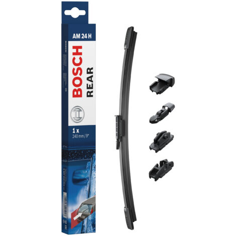 BOSCH AM24H - BALAI D'ESSUIE-GLACE REAR - LONGUEUR : 240 MM - ESSUIE-GLACE ARRIÈRE, NOIR BAM24H