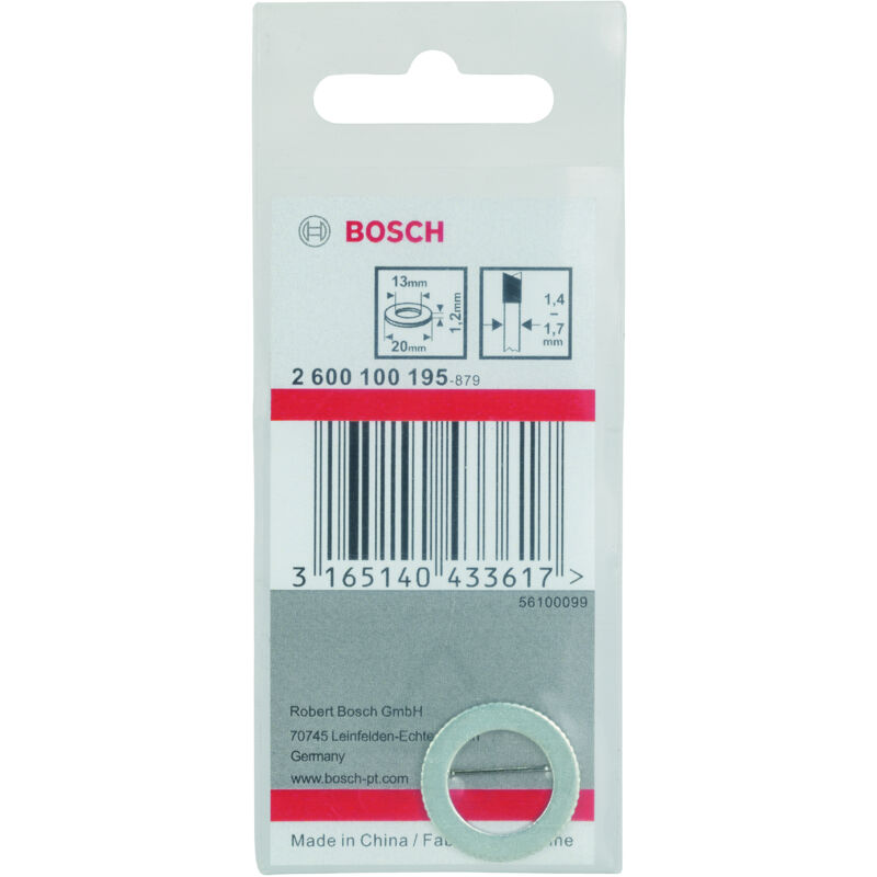 

2600100195 Anillo reductor hojas sierra circular 20 x 13 x 1,2 mm - Bosch