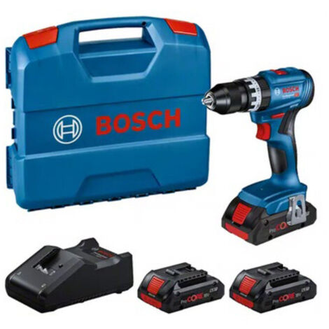 BOSCH-B 18VP TRAPANO 3 BATT. 4,0Ah+CAR.GSB 18V-45- 1,0 pz